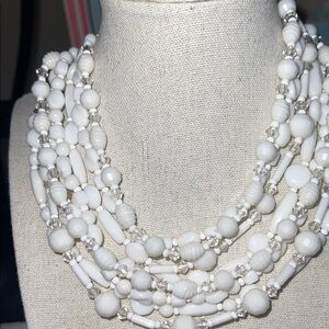 Elegant Weat Germany  White Beaded Necklace
